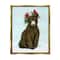 Stupell Industries Bear Seasonal Holly Snow Scene Framed Floater Canvas Wall Art